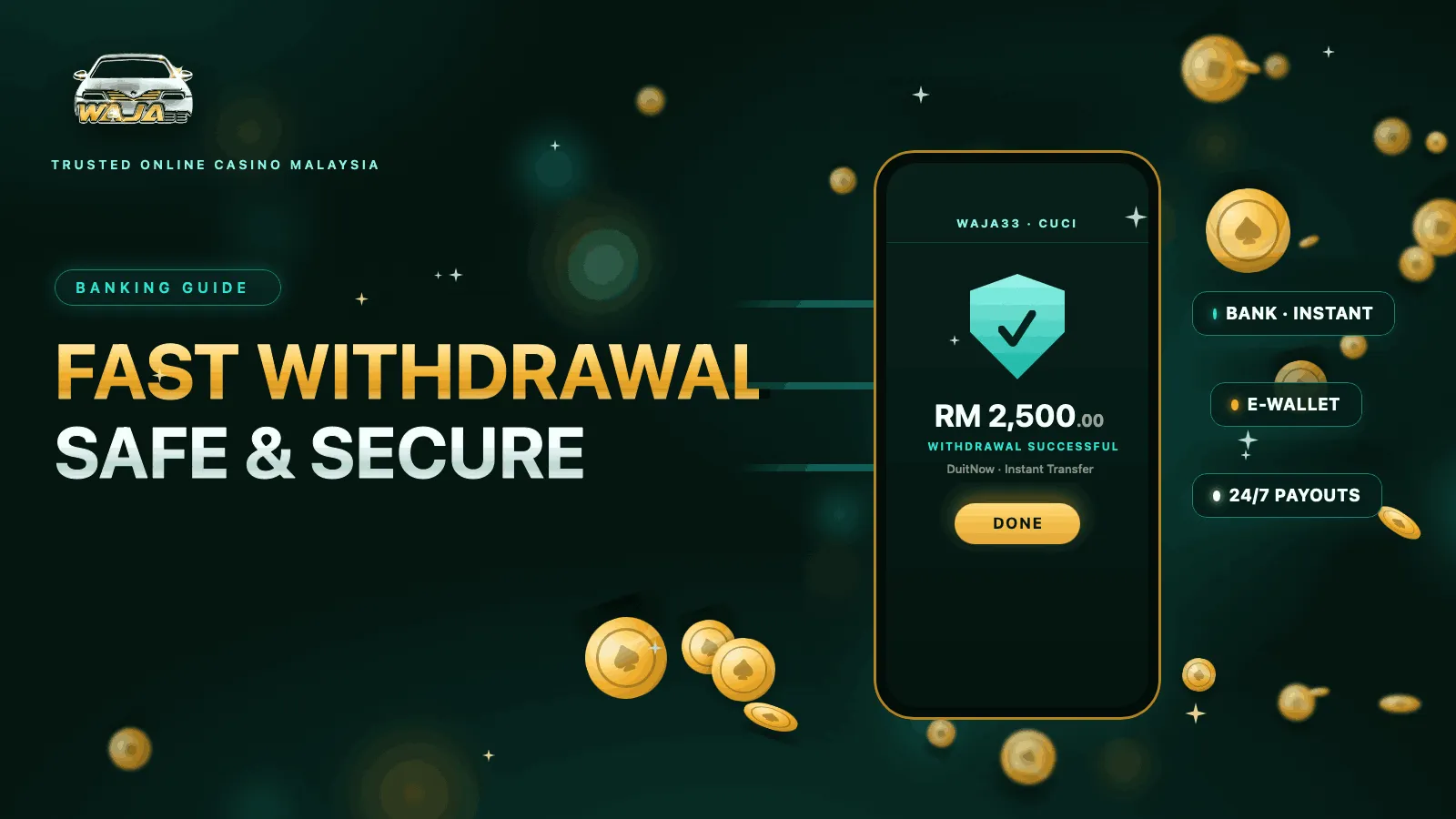 Cara Withdraw Selamat dari WAJA33 ke Bank dan E-Wallet